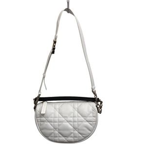Christian Dior Vibe Hobo Small Leather Cannage Shoulder Bag White